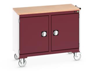 41006001.** Bott Cubio Mobile Cabinet / Maintenance Trolley measuring 1050mm wide x 525mm deep x 890mm high. Storage comprises of 2 x Cupboards (525mm wide...